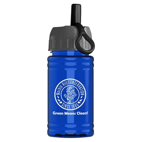 RP16A - UpCycle - Mini 16 oz. rPet Sports Bottle with Ring Straw Lid